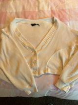 Urban Outfitters Waffle Knit Cropped Shirt Photo 0