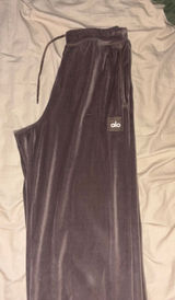 Brown velvet alo joggers Photo 0