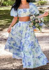 Blue Floral Maxi Set Photo 0