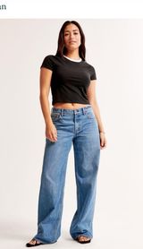 Abercrombie curve love low rise loose jean Photo 0