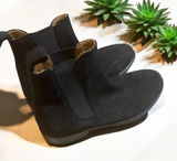 ORO Handmade in Spain‎ 6 Black Suede Leather Chelsea Ankle Boots Photo 0