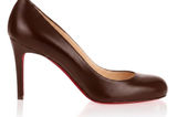 Christian Louboutin Vintage Simple Pump 85 Leather Low Mid Height Heels Brown 36 Photo 0