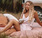 Attitude Intimates & Sleepwear‎ Sateen Rose Pink Slip Dress S NIB $200 Photo 0