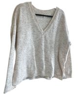 Lucky Brand V Neck Cozy Sweater size Large Neutral Minimalist capsule Photo 0