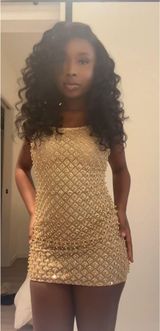 Gold Beaded Embellished dress Photo 0