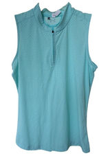 Under Armour Women's Blue Green Sleeveless Heat Gear Golf Shirt Size Medium Photo 0