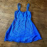 Free People blue striped XS semi sheer fit & flare dress Photo 0