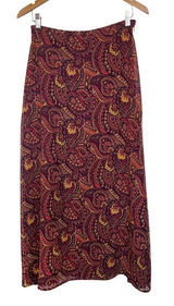 Vintage 80s Limited America‎ Paisley Knee Length Skirt Photo 0