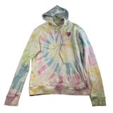 Roller Rabbit S Small Tie Dye Heart Love Hoodie Sweatshirt‎ Embroidered USA Made Photo 0