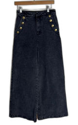 Free market flying tomatoes extreme wide leg dark sailor jeans size 27‎ Photo 0