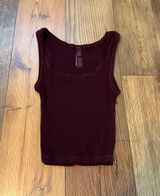SKIMS Cotton Rib Tank Currant Photo 0