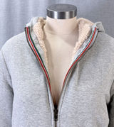 Boden Gray Sherpa Borg Fleece Lined Full Zip Hoodie Sweatshirt US 4 Photo 0