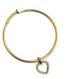 Hard Rock Cafe rhinestone heart bangle bracelet Photo 0