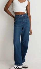 NEW Madewell Baggy Straight Jeans in Dark Worn Indigo Wash 27 Photo 0