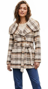 Coldwater Creek Womens Trench Coat Jacket Light Academia Cabin Core Preppy Sz 8 Photo 0