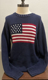 Brandy Melville Nico American Flag Knit Sweater Navy OS Photo 0