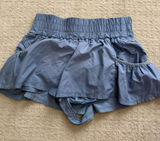 Get Your Flirt On FP Movement by Free People Dusty Blue Athletic Shorts Photo 0