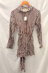 Free People X Jen’s Pirate Booty NEW Amaya Shirt Dress XS Summer Nautical Stripe Photo 0