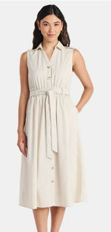 Time and Tru Women's Sleeveless Cotton Belted Midi Shirtdress Size XXL NWT Photo 0