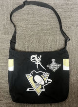 Pittsburgh Penguins Jersey Tote Bag- Black W/ Logo,Zipper Official NHL Product Photo 0