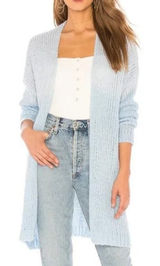 Revolve Tularosa Payson Open Front‎ Cardigan Duster in Blue Skies XS Photo 0