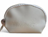 Bride Makeup Bag Bridal Cosmetic Pouch‎ Wedding Day Clutch Travel Toiletry Gift Photo 0