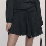 NWT Zara Tweed Sequin A Line Mini Skirt Photo 0