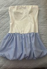 Bubble blue and white dress Photo 0