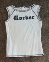 Rocker Graphic White Tank Top Size M Photo 0