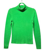 Vintage Lauren Ralph Lauren Green Ribbed Cotton Turtleneck Sweater‎ LRL Logo M Photo 0