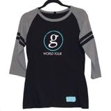 Garth Brooks World Tour‎ Jersey Tee Medium Black Raglan Brooks 7 Concert Shirt Photo 0