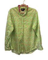 Vintage Polo Ralph Lauren Floral Button Down Shirt Classic Fit Large Green Photo 0