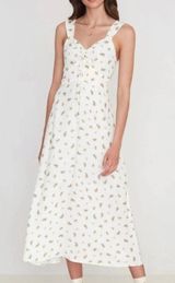 Faithfull the Brand Maeve Midi Dress Carrie Floral Print Brand White 8 Photo 0