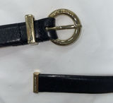 MICHAEL MICHAEL KORS Women's Leather Belt 0.75" Wide Large Black‎ 35"-39" Photo 0