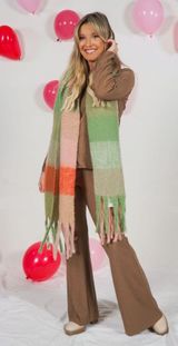 Color Block Blanket Scarf Multiple Photo 0