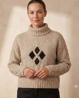 Vintage Carraig Donn Aran handknit Ireland Irish Wool cream Sweater size medium Photo 0