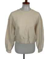Keiki Kona Sweater Small Cream Cropped Textured Cozy Minimalist Photo 0