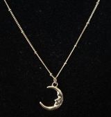 NWT Rachel Roy Man in the Moon Celestial Gold Pendant Photo 0