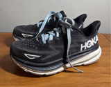 HOKA Clifton 9 Women Black/White Running Shoes Size 8B Photo 0