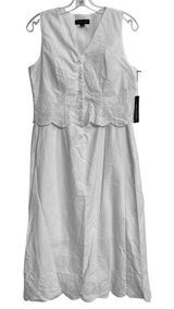 Rachel‎ Zoe White Crochet Lace Midi Dress Sleeveless NWT Small Boho Cottagecore Photo 0