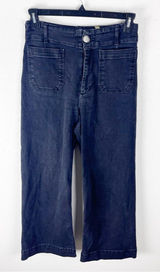 ANTHROPOLOGIE MAEVE The Colette Black Cropped High. rise Wide Leg Jeans 28 Boho Photo 0