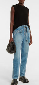 Veronica Beard Rinley High Rise Cropped Jeans Durango Wash 24 Photo 0