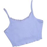 Ribbed Crop Top Tank Lilac Lavender Purple Size Small Photo 0