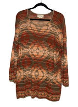Denim & Supply Ralph Lauren Sweater Women XL Orange Southwestern Tunic Excellent Photo 0