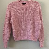 J.Crew Pink Knitted Cotton Blend Preppy‎ Casual College Crew Neck Sweater S Photo 0