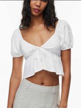 Sunday Best Aritzia Kaia Puff Sleeve Peplum Top Photo 0