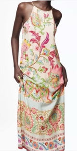 ZARA PRINTED FLOWING DRESS SIZE M Multicolored | 7933/029 BLOGGERS FAVOURITE Photo 0