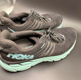 Hoka One One Clifton 4 Running Shoes Womens 8.5 Black Cyan Mesh Athletic Sneaker Photo 0