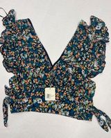 Free People top size floral deep v-neck Small (b9) Photo 0