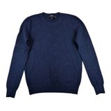 Theory Jaidyn OP Reverie Navy Blue Textured Knit Crew Neck Sweater Small H018712 Photo 0